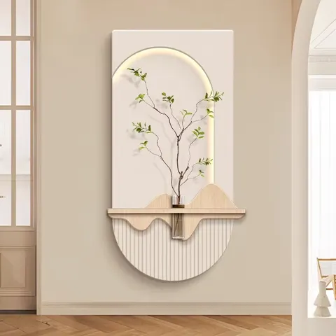 抽象 单幅 装饰画 现代简约 玄关背景墙挂画 LED带灯画