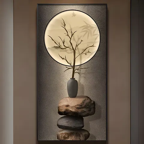 植物 单幅 装饰画 现代简约 客厅背景墙挂画 晶瓷画