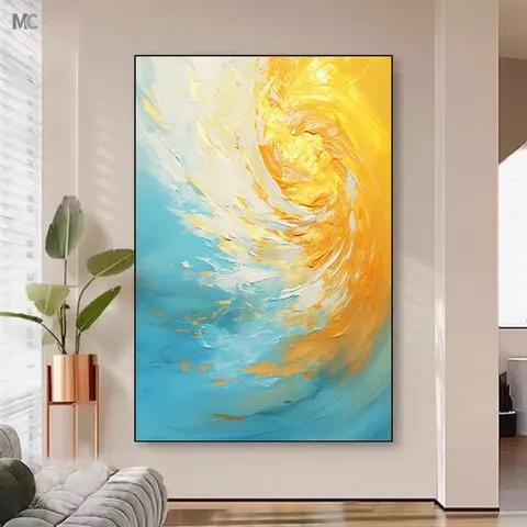 抽象 单幅 装饰画 现代简约 客厅背景墙挂画 手绘油画