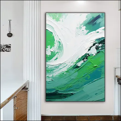 抽象 单幅 装饰画 现代简约 客厅背景墙挂画 手绘油画