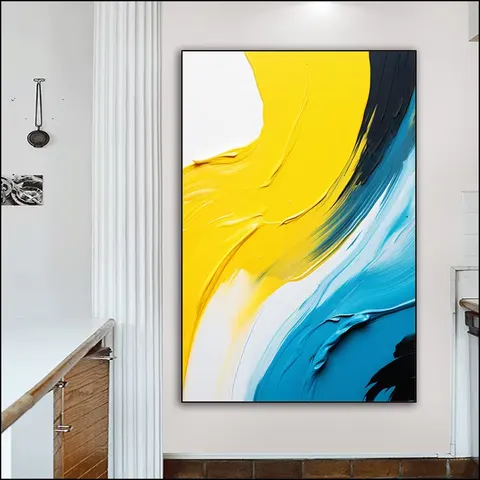 抽象 单幅 装饰画 现代简约 客厅背景墙挂画 手绘油画