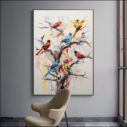 植物 单幅 装饰画 现代简约 客厅背景墙挂画 手绘油画