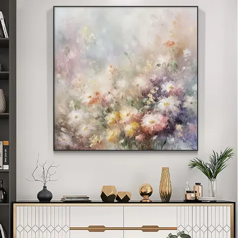繁花 单幅 装饰画 现代简约 卧室背景墙挂画