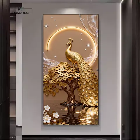 动物 单幅 装饰画 现代简约 卧室背景墙挂画 晶瓷画