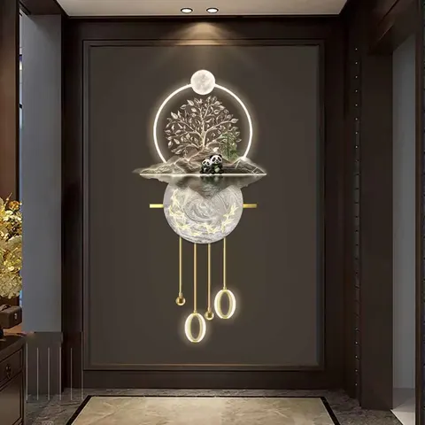 抽象 单幅 装饰画 现代简约 玄关背景墙挂画 LED带灯画
