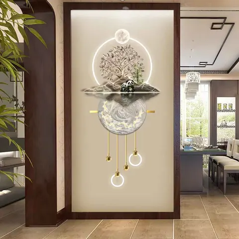抽象 单幅 装饰画 现代简约 玄关背景墙挂画 LED带灯画