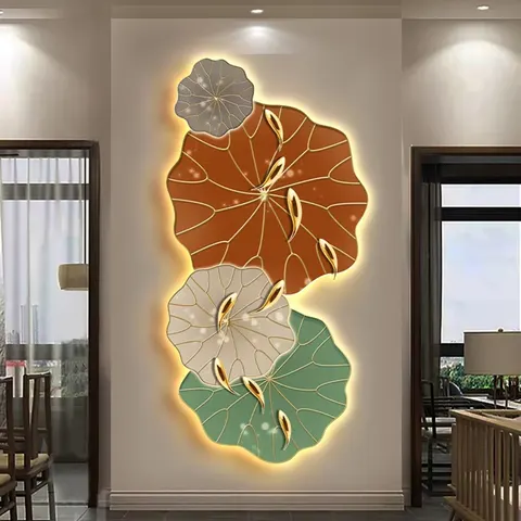 锦鲤 单幅 装饰画 现代简约 玄关背景墙挂画 晶瓷画