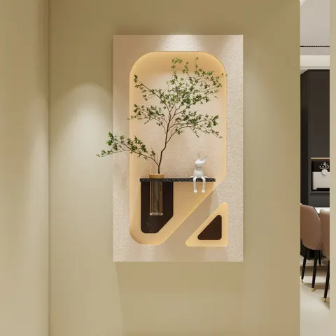 抽象 单幅 装饰画 现代简约 客厅背景墙挂画 LED带灯画