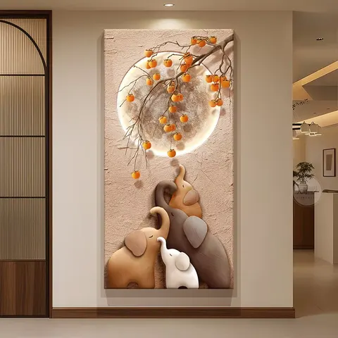 抽象 单幅 装饰画 现代简约 客厅背景墙挂画 LED带灯画