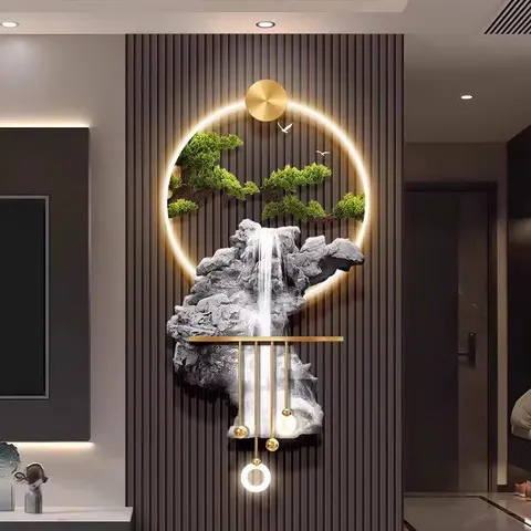 抽象 单幅 装饰画 现代简约 客厅背景墙挂画 LED带灯画