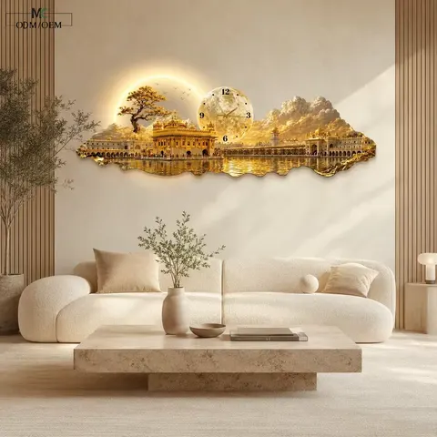 抽象 单幅 装饰画 现代简约 客厅背景墙挂画 LED带灯画