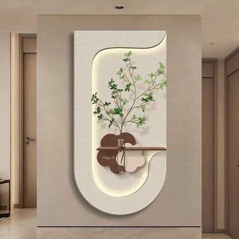 抽象 单幅 装饰画 现代简约 客厅背景墙挂画 LED带灯画