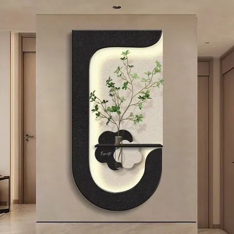 抽象 单幅 装饰画 现代简约 客厅背景墙挂画 LED带灯画