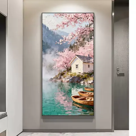 山水 单幅 装饰画 新中式 玄关背景墙挂画