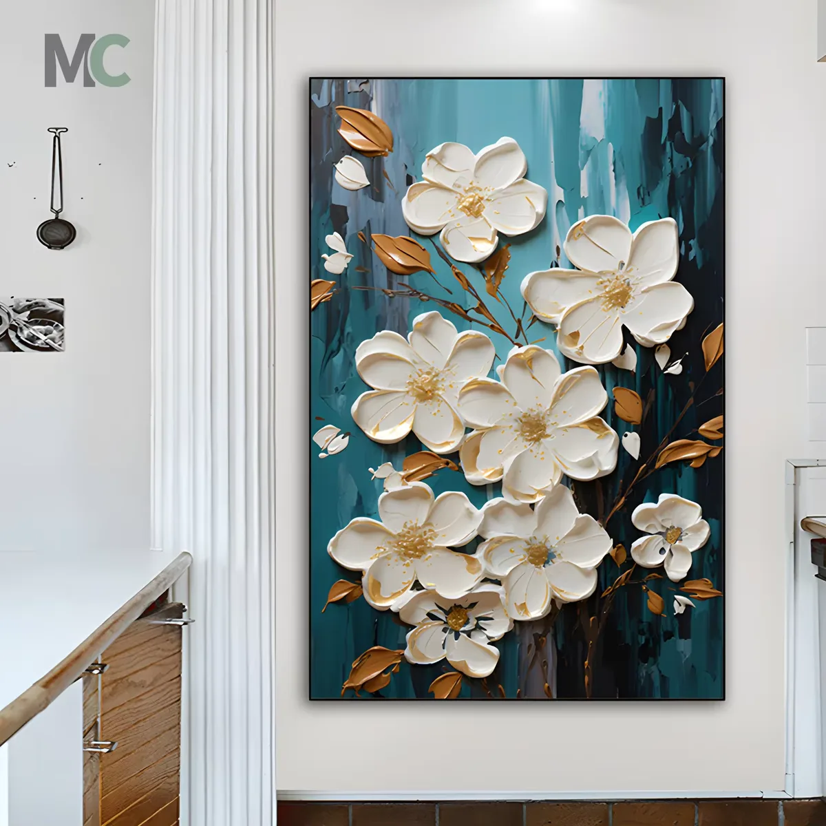 繁花 单幅 装饰画 现代简约 卧室背景墙挂画