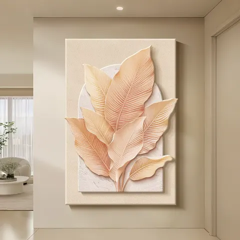 抽象 单幅 装饰画 奶油风 玄关背景墙挂画 砂岩浮雕