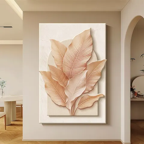 抽象 单幅 装饰画 奶油风 玄关背景墙挂画 砂岩浮雕