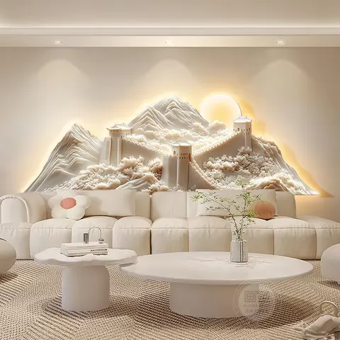 抽象 单幅 装饰画 现代简约 客厅背景墙挂画 LED带灯画