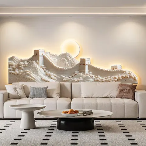 抽象 单幅 装饰画 现代简约 客厅背景墙挂画 LED带灯画