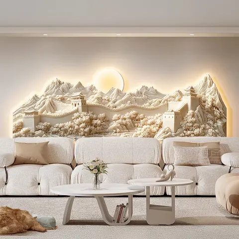 抽象 单幅 装饰画 现代简约 客厅背景墙挂画 LED带灯画