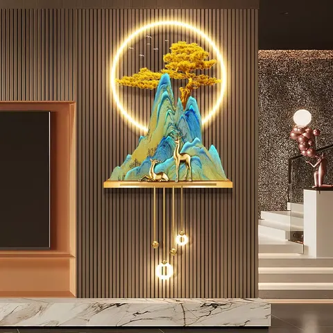 抽象 单幅 装饰画 现代简约 客厅背景墙挂画 LED带灯画