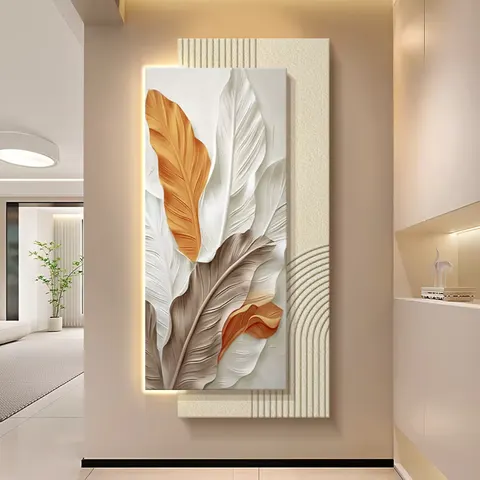 抽象 单幅 装饰画 现代简约 客厅背景墙挂画 LED带灯画