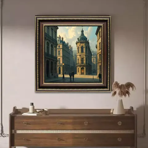 山水 单幅 装饰画 欧式 客厅背景墙挂画 手绘油画