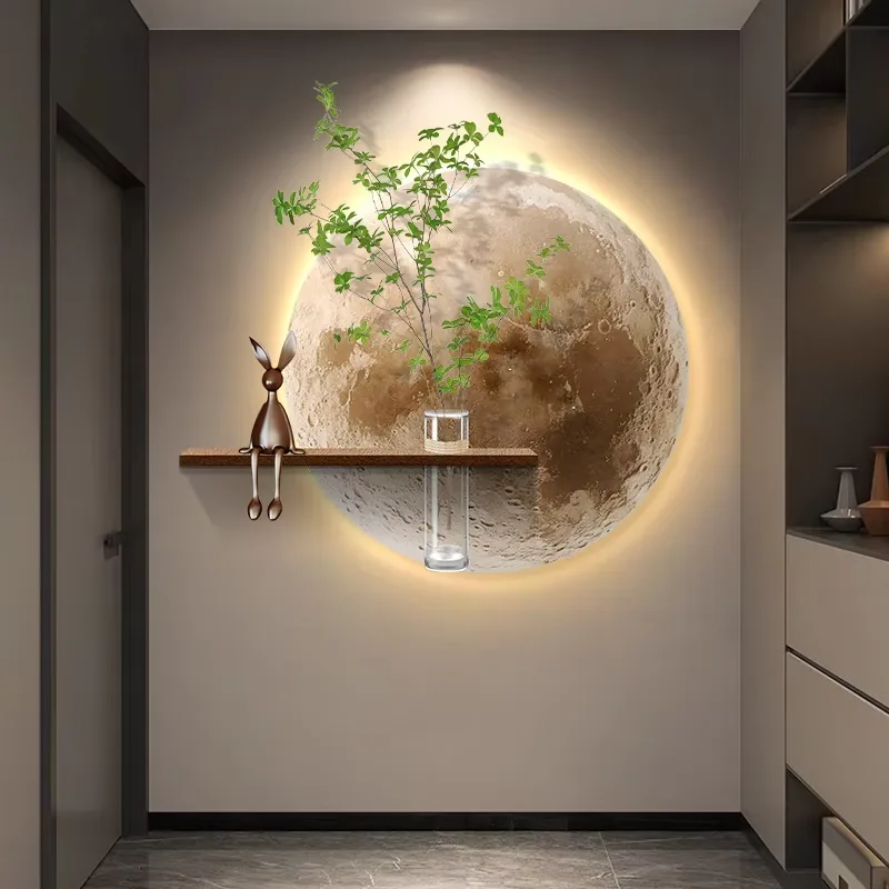植物 单幅 装饰画 现代简约 餐厅背景墙挂画 LED带灯画