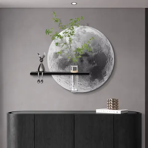 植物 单幅 装饰画 现代简约 餐厅背景墙挂画 LED带灯画