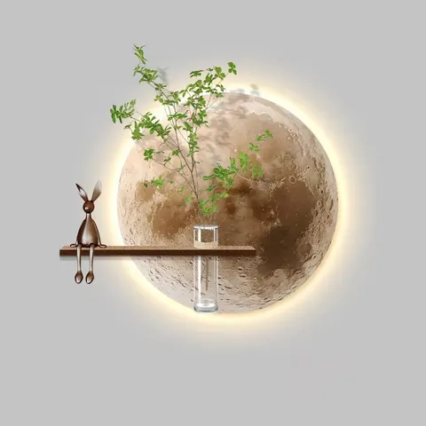 植物 单幅 装饰画 现代简约 餐厅背景墙挂画 LED带灯画