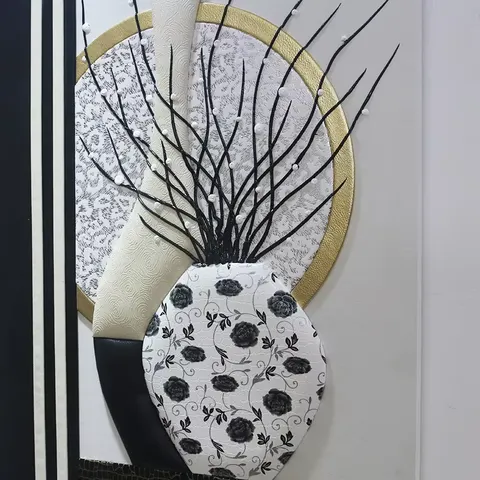 抽象 单幅 装饰画 轻奢风 客厅背景墙挂画 手工皮雕