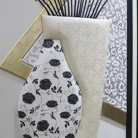 抽象 单幅 装饰画 轻奢风 客厅背景墙挂画 手工皮雕