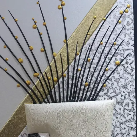 抽象 单幅 装饰画 轻奢风 客厅背景墙挂画 手工皮雕
