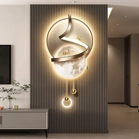 抽象 单幅 装饰画 现代简约 客厅背景墙挂画 LED带灯画