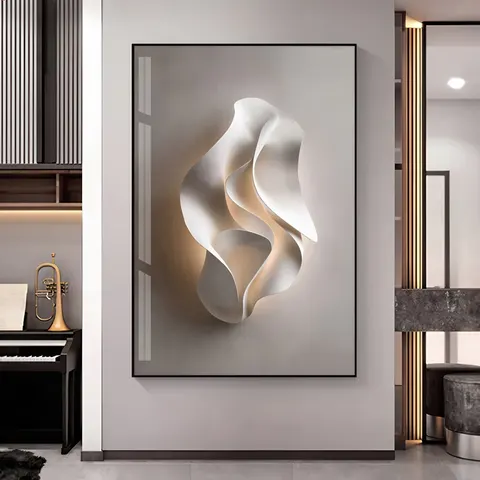 抽象 单幅 装饰画 现代简约 玄关背景墙挂画 晶瓷画