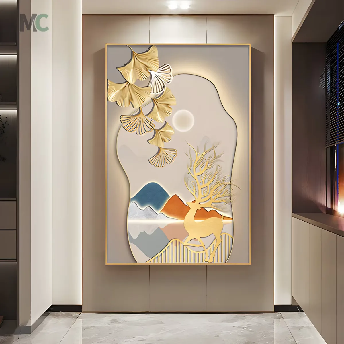 抽象 单幅 装饰画 现代简约 玄关背景墙挂画 晶瓷画
