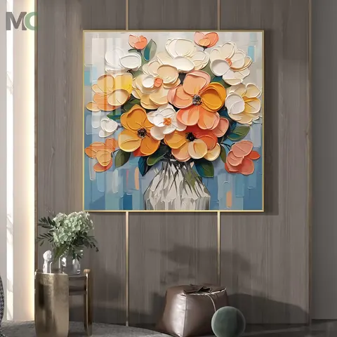 繁花 单幅 装饰画 现代简约 餐厅背景墙挂画