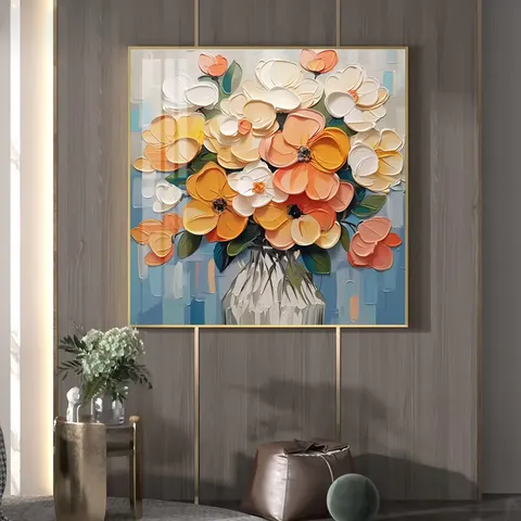 繁花 单幅 装饰画 现代简约 餐厅背景墙挂画