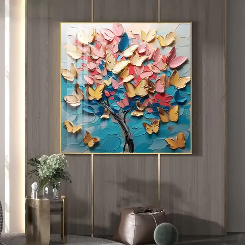 繁花 单幅 装饰画 现代简约 餐厅背景墙挂画