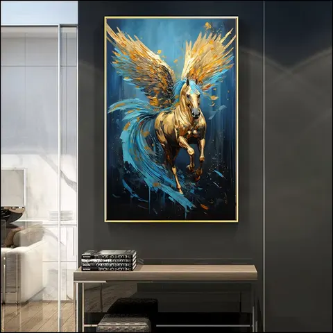 动物 单幅 装饰画 现代简约 卧室背景墙挂画 LED带灯画