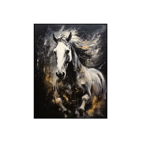 动物 单幅 装饰画 现代简约 卧室背景墙挂画 LED带灯画