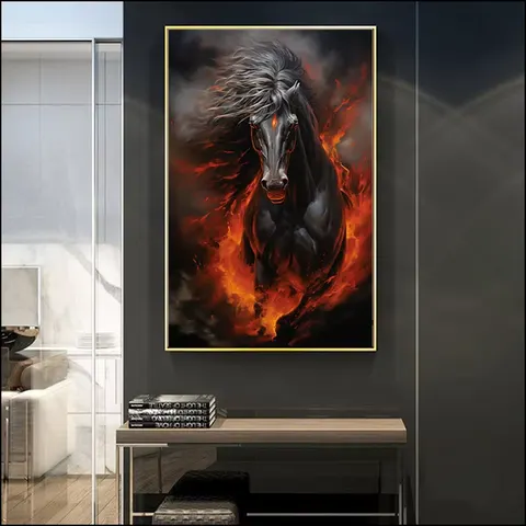 动物 单幅 装饰画 现代简约 卧室背景墙挂画 LED带灯画