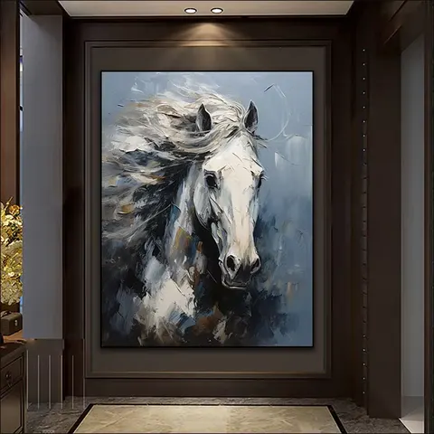 动物 单幅 装饰画 现代简约 卧室背景墙挂画 LED带灯画
