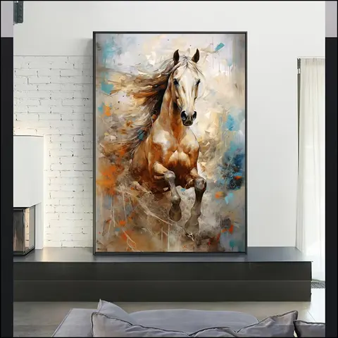 动物 单幅 装饰画 现代简约 卧室背景墙挂画 LED带灯画