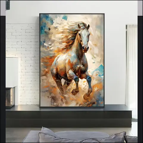 动物 单幅 装饰画 现代简约 卧室背景墙挂画 LED带灯画