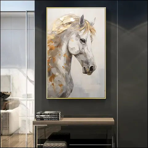 动物 单幅 装饰画 现代简约 卧室背景墙挂画 LED带灯画