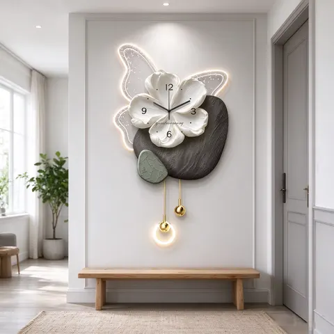 繁花 单幅 装饰画 欧式 玄关背景墙挂画 LED带灯画