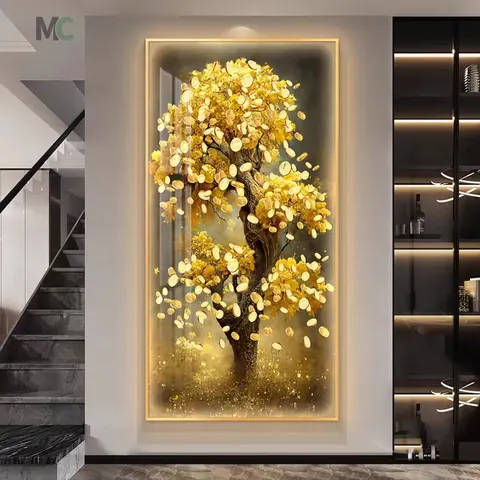 植物 单幅 装饰画 轻奢风 玄关背景墙挂画
