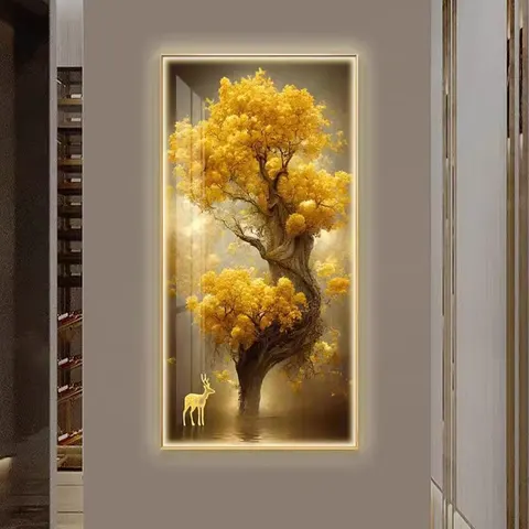 植物 单幅 装饰画 轻奢风 玄关背景墙挂画
