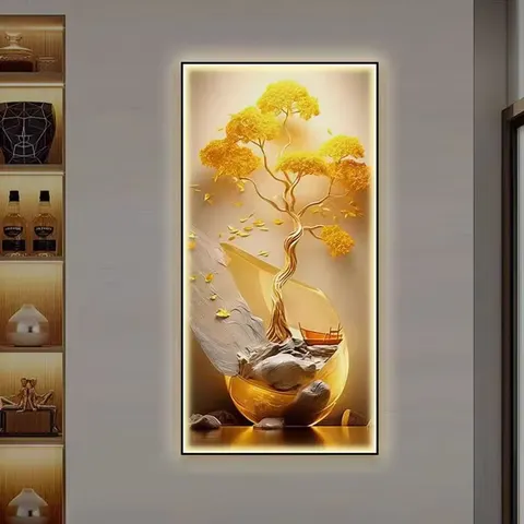 植物 单幅 装饰画 轻奢风 玄关背景墙挂画